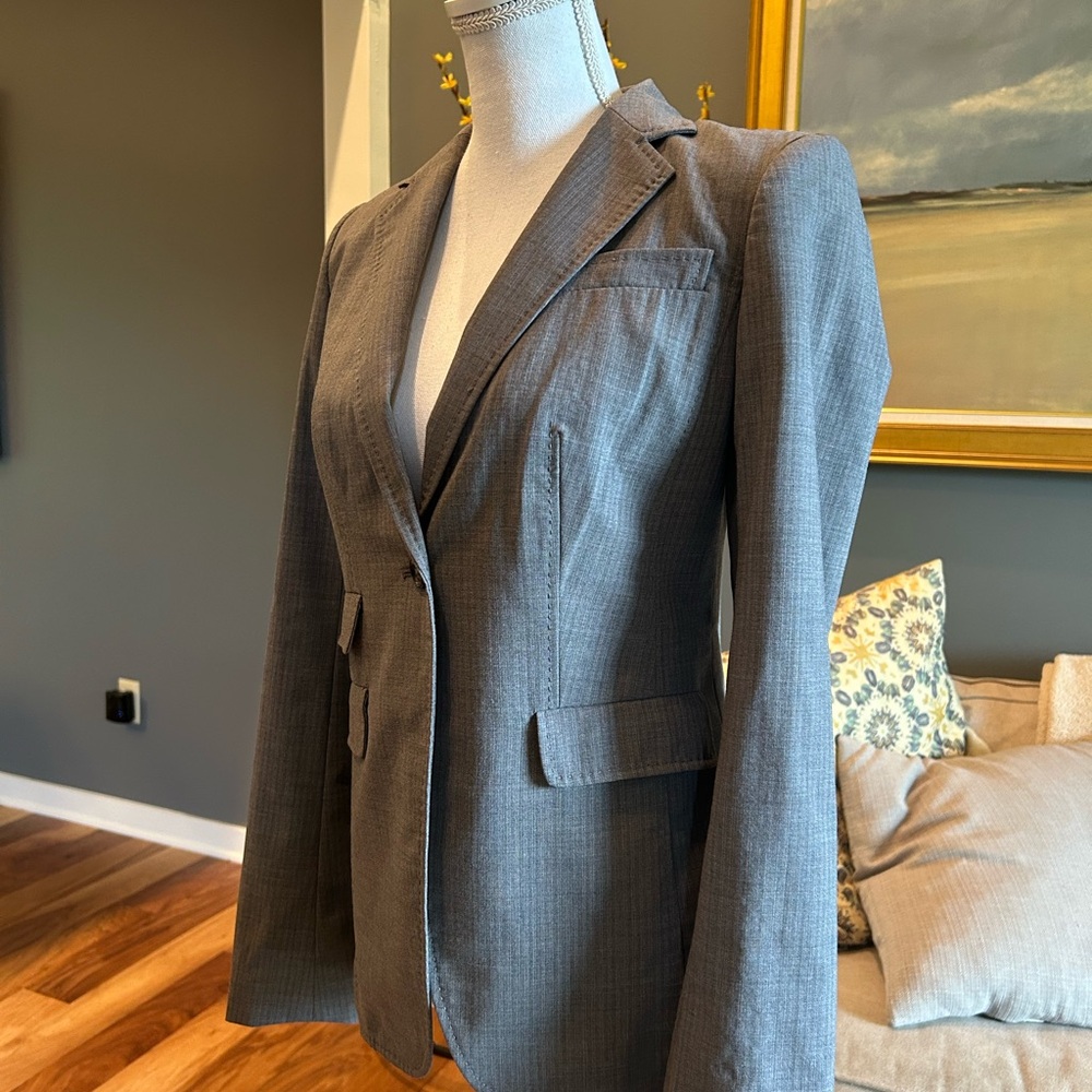NWT~Banana Republic Light Gray Suit Jacket~Stretch Tall 2 - Picture 2 of 6